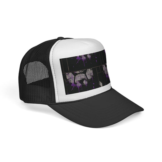 Repressure Retro Trucker Cap — Distressed "REPRESSURE" Graphic Mesh Hat