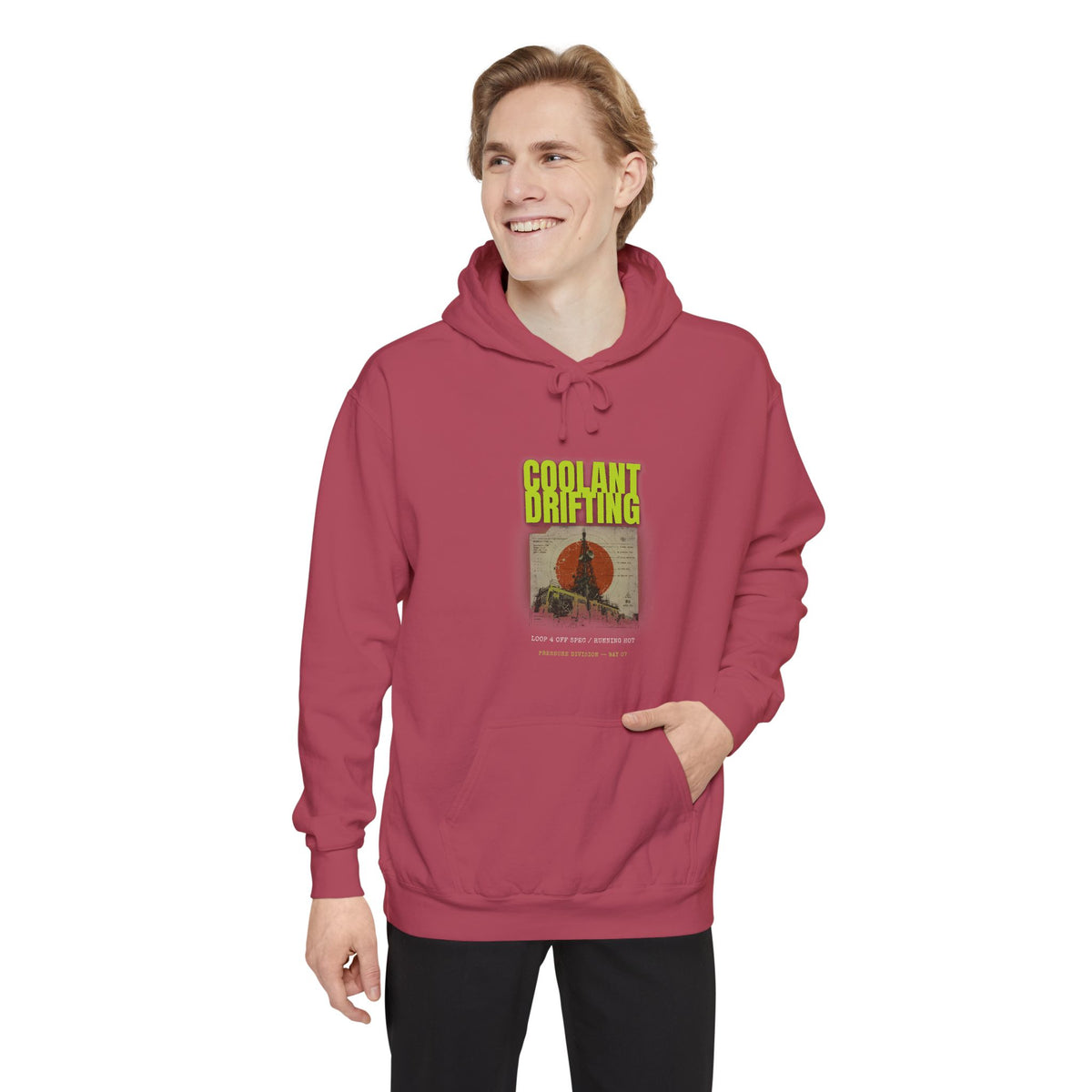 Coolant Drifting Unisex Garment-Dyed Hoodie