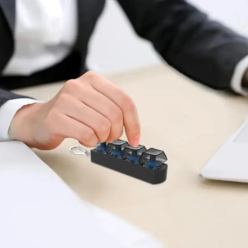 Transparent Fidget Keyboard Keycaps - DIY Anti-Anxiety Party Toy in Black & White