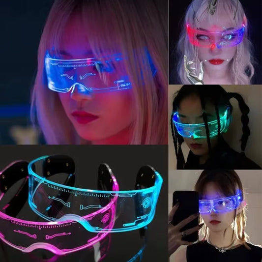 Illuminate Your Look: Colorful Retro LED Sunglasses for Men & Women - Ideal for Parties, Christmas & UV400 Protection!