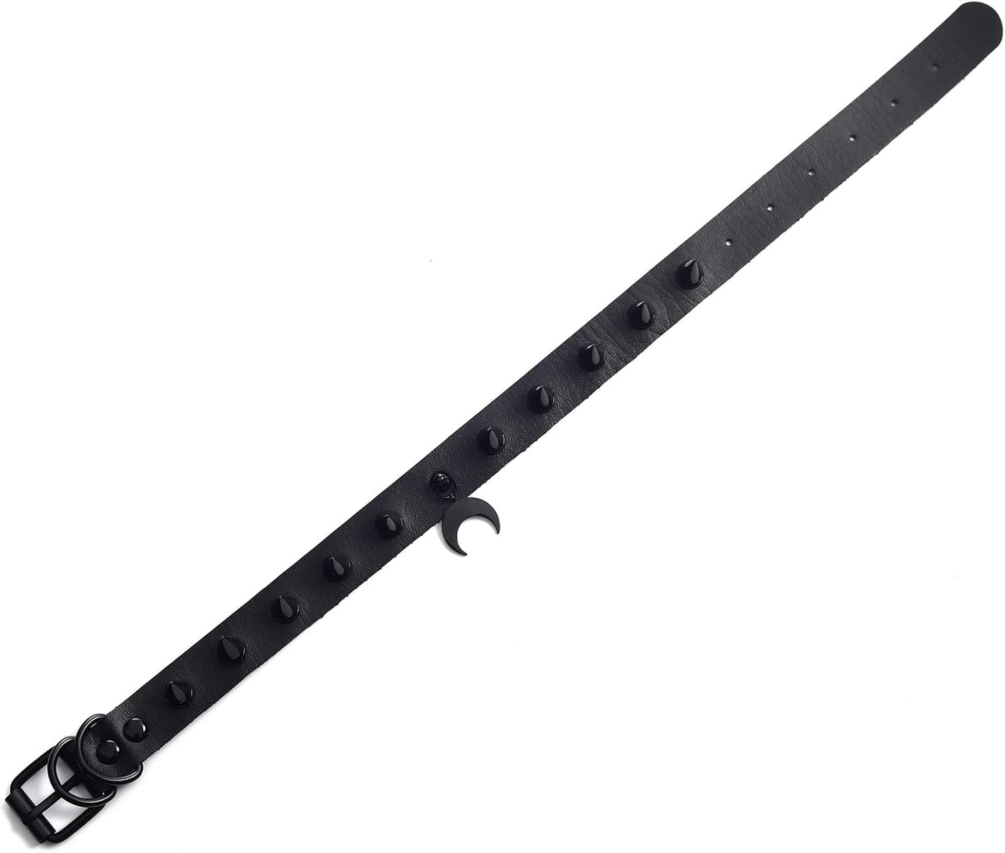 Goth Choker Necklaces for Women Leather Collar Spiked Chokers Moon Cross Pendants Cosplay Gothic Accessories