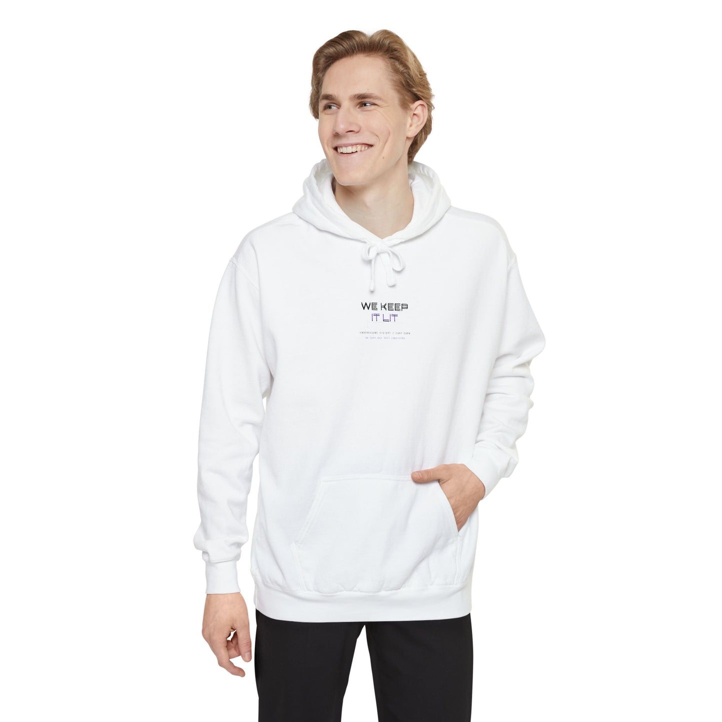 We Keep It Lit — Unisex Garment-Dyed Hoodie