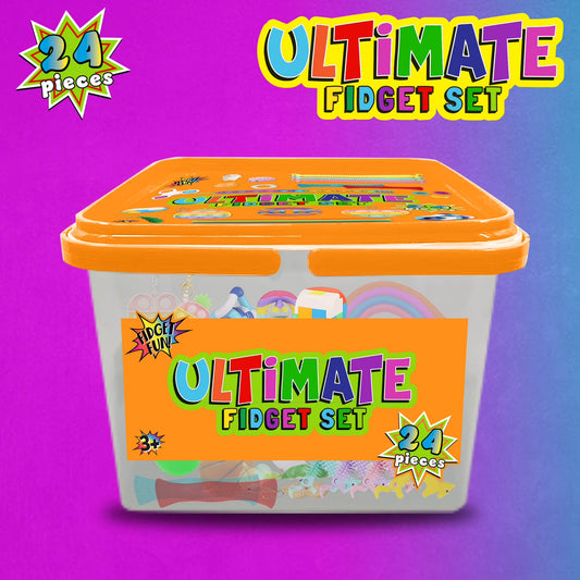 Ultimate 24-Piece Orange Fidget Set for Stress Relief and Focus