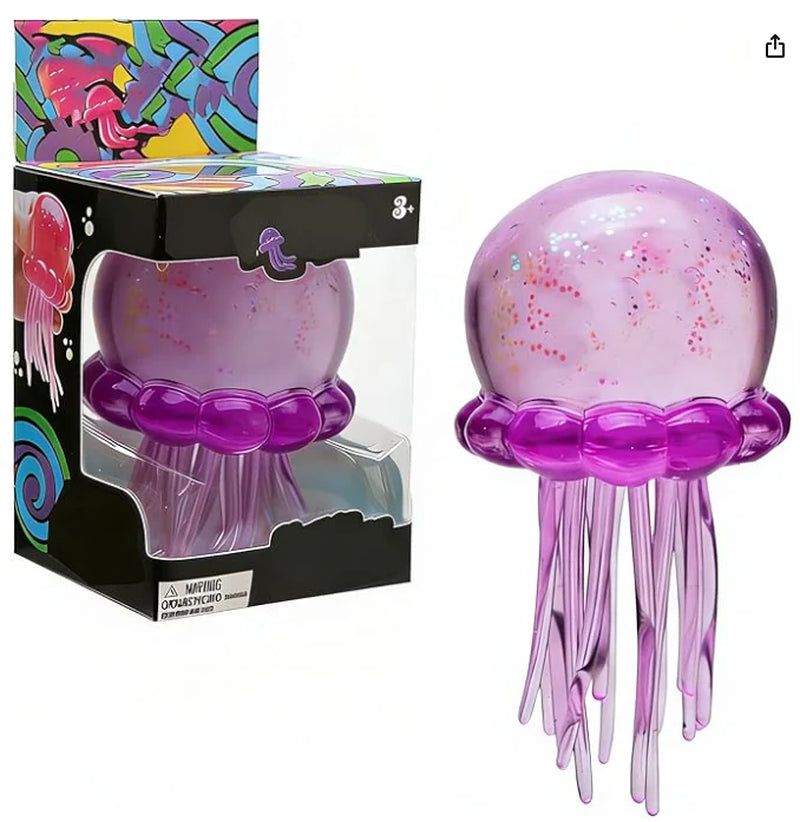 Nee Doh Jellyfish Stress Relief Squeeze Toy - Ultra Squishy & Moldable Malt Sugar Balls for Ultimate Sensory Fun (#Purple)