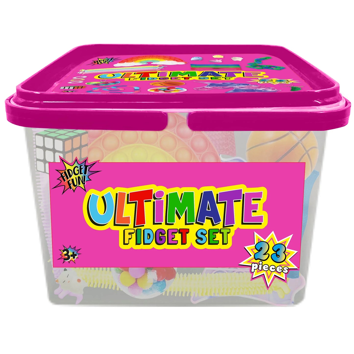 18 Piece Ultimate Fidget Set Pink