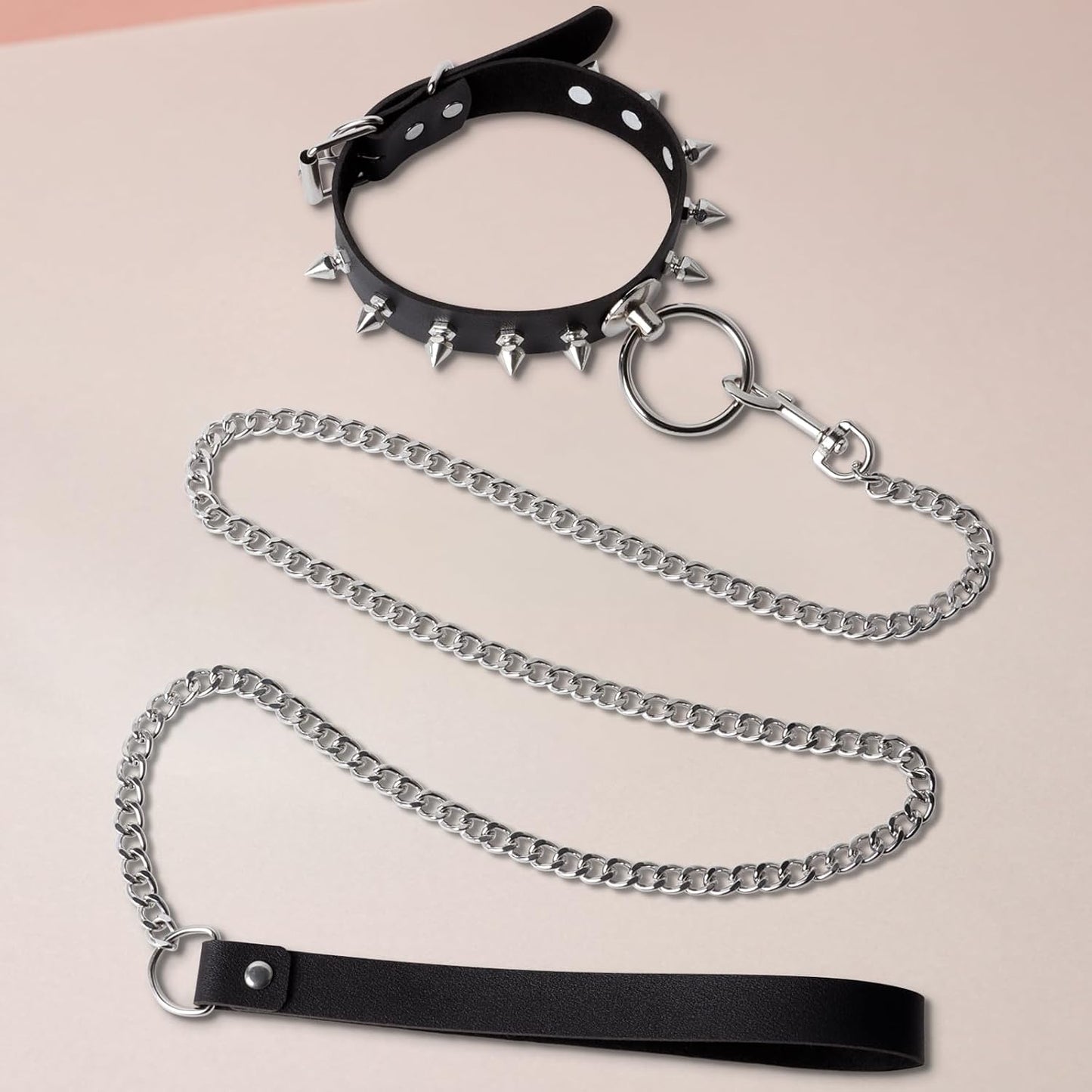 Goth Choker Necklace for Women, Black Choker Collar for Women, Leather Necklace Gothic Jewelry Necklaces Punk Accessories, Fashion Rave Halloween Cosplay Costume