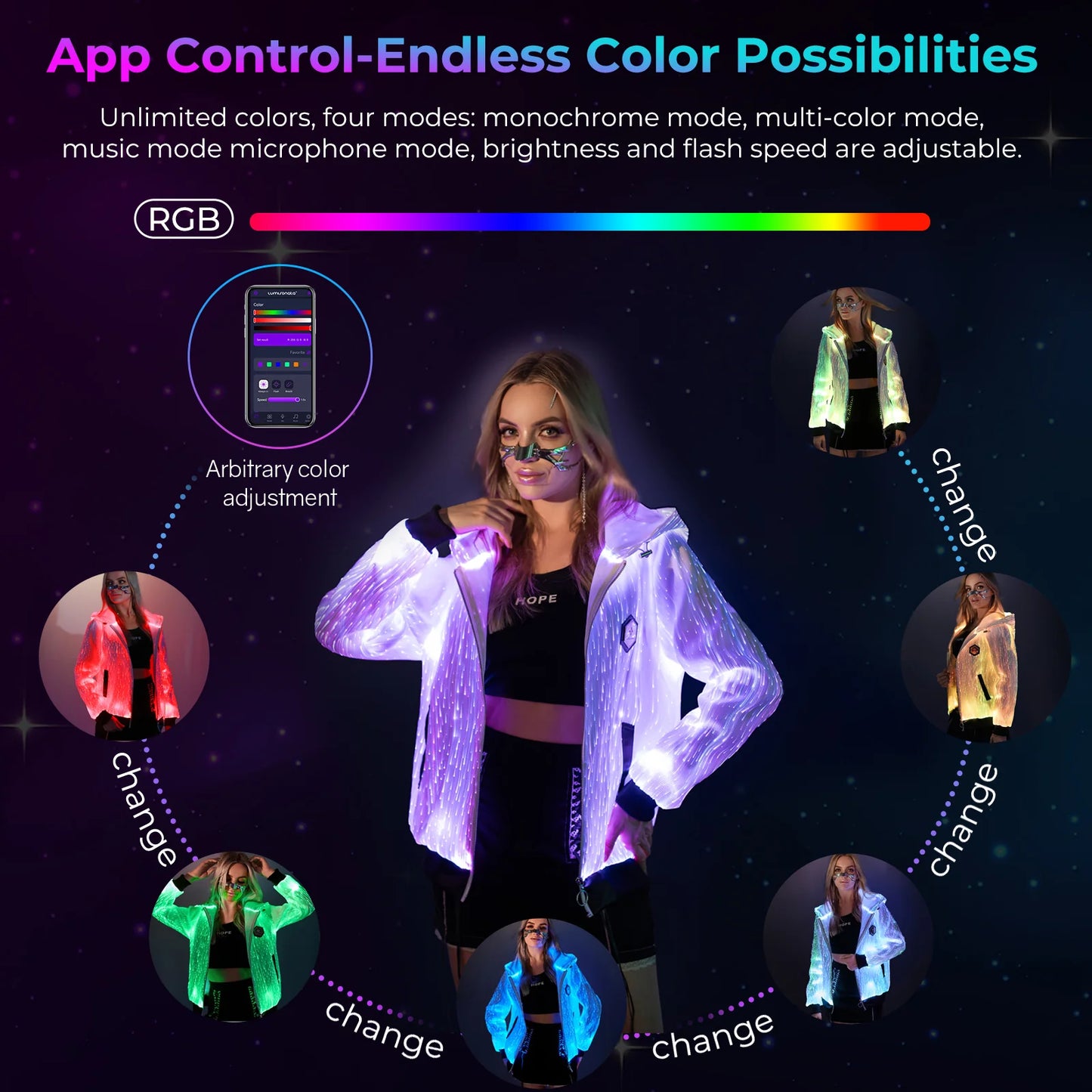 Illuminate Your Vibe with the Rave Long-Sleeved Hoodie