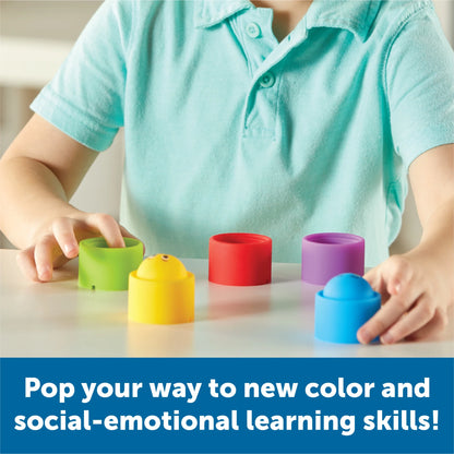 Rainbow Emotion Fidget Poppers - Fun Sensory Toy for Social-Emotional Learning, Perfect for Ages 3+