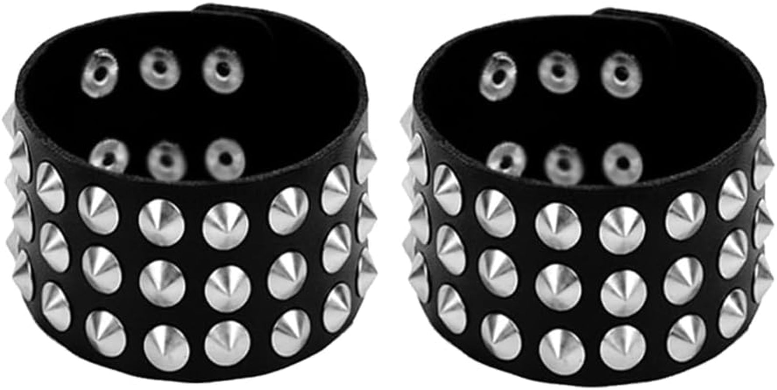 Vintage studded leather choker and bracelet set by Tosmifairy featuring edgy punk rock style, perfect for 80s and 90s emo goth fashion.