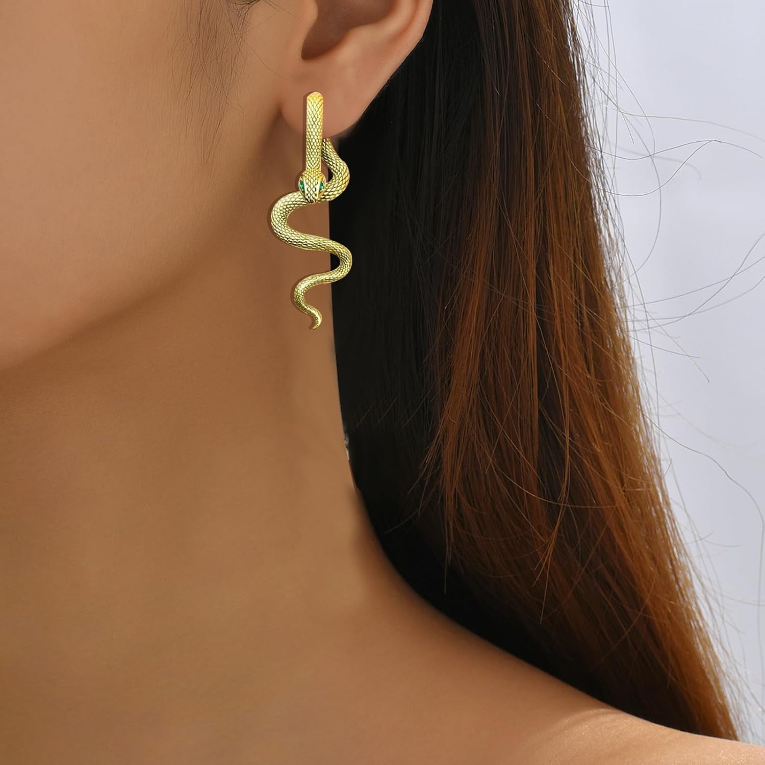 Snake Earrings for Women Snake Jewelry Halloween Gothic Earrings Goth Animal Snakes Drop Dangle Earring Vintage Halloween Accessories