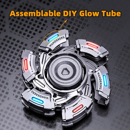 Diy Glowing Metal EDC Fidget Spinner for Adults Anxiety Relief ADHD Focus Tool Cool Gadgets Gifts for Men Women Kids Fidget Toy