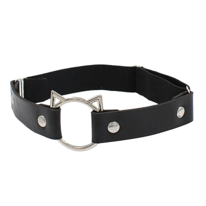 Women Sexy Leather Thigh Garter Belt Pu Punk Elastic Harness Leg Strap Goth Stocking Leglet Belt Garters Suspender for Girl