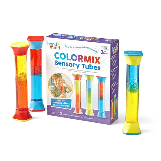 Colormix Sensory Fidget Tubes - Set of 3 Colorful Sensory Play Toys for Therapy and Fun