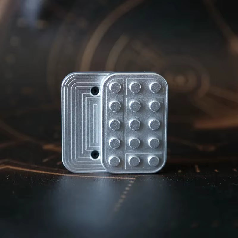 Premium Metal EDC Fidget Slider - Magnetic Haptic Push Block for Stress Relief and Focus, Perfect for Adults with ADHD and Autism