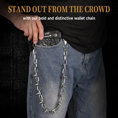 Wallet Chain Pants Chain Hip Hop Punk Jeans Chain Key Chain Goth Heavy Rivet Accessories for Women Men