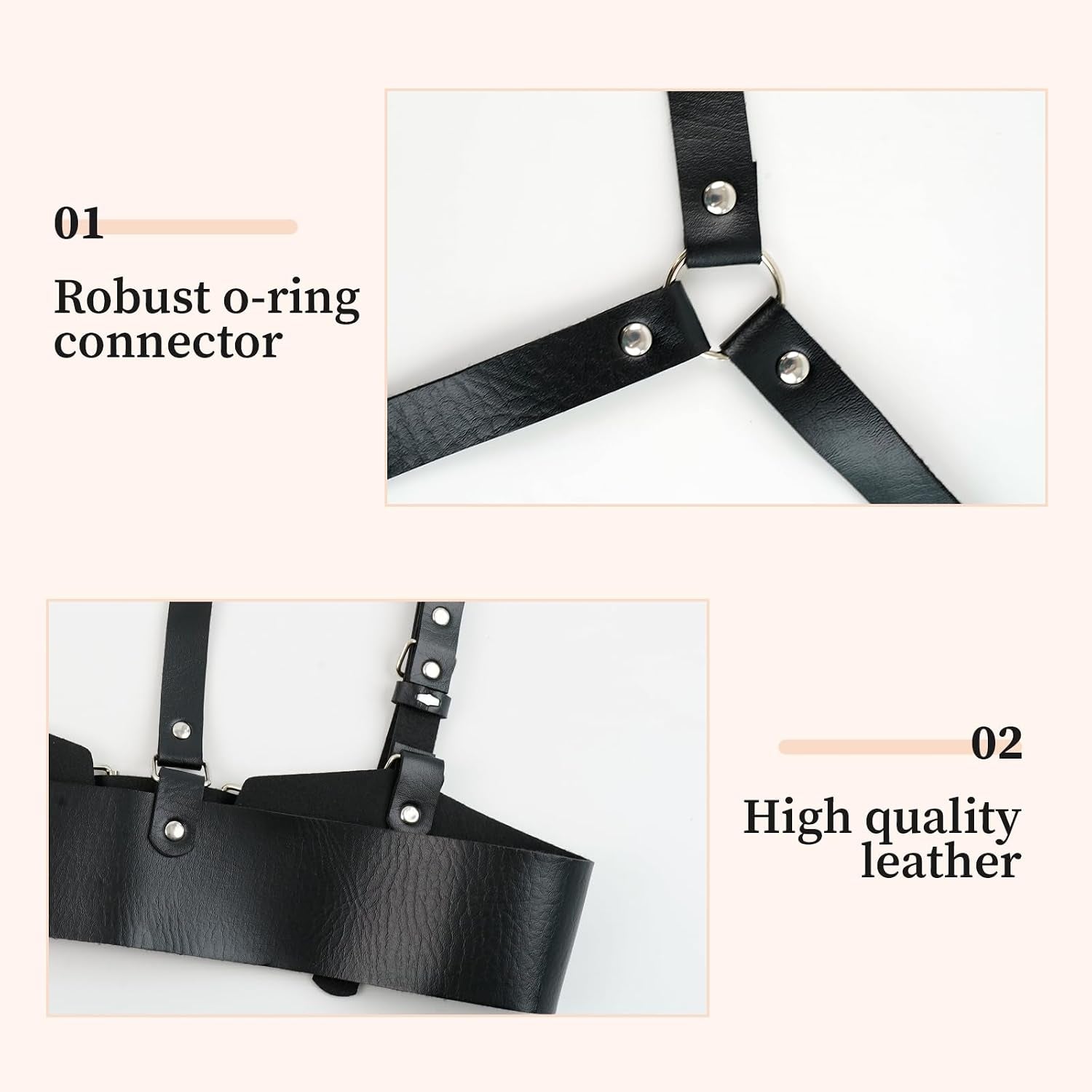 Body Chest Harness for Woman Fashion, Punk Rock Leather Vest Women Belt Top Wide Black Goth Belts Gothic Accessories