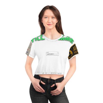 Sub-Bay Hummed Crop Tee (AOP) — Noise Floor