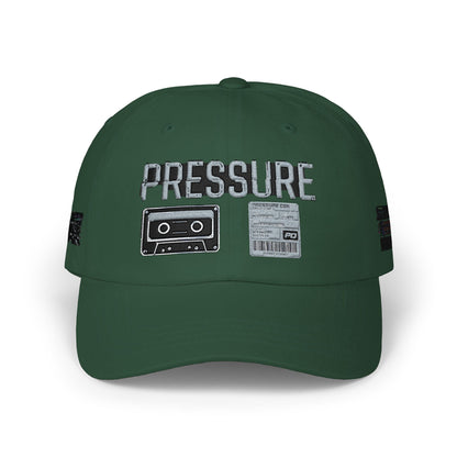 Pressure Retro Cassette Dad Cap — Vintage Tape Graphic Baseball Hat