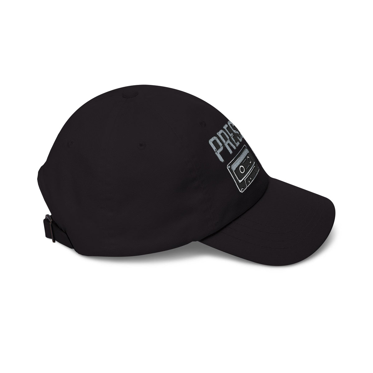 Pressure Retro Cassette Dad Cap — Vintage Tape Graphic Baseball Hat