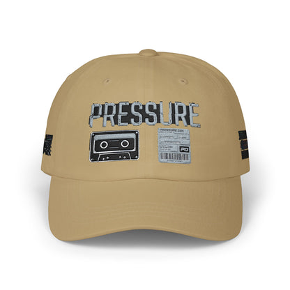 Pressure Retro Cassette Dad Cap — Vintage Tape Graphic Baseball Hat