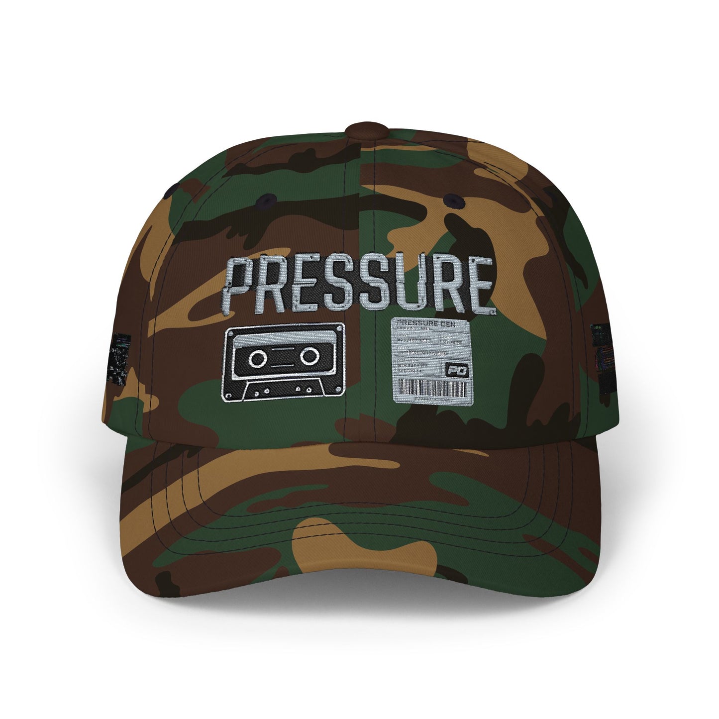 Pressure Retro Cassette Dad Cap — Vintage Tape Graphic Baseball Hat