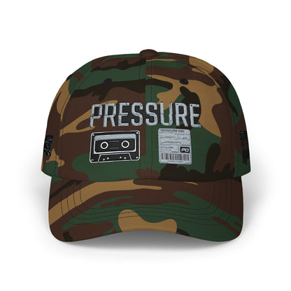 Pressure Retro Cassette Dad Cap — Vintage Tape Graphic Baseball Hat