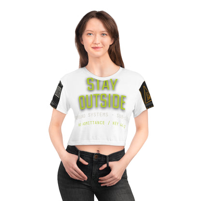 Do Not Enter Sub-Level — Crop Tee (AOP)