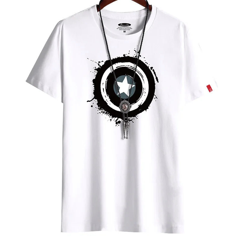 Oversized men's anime fitness T-shirt in goth punk style, featuring bold graphic design and available in sizes S-6XL.