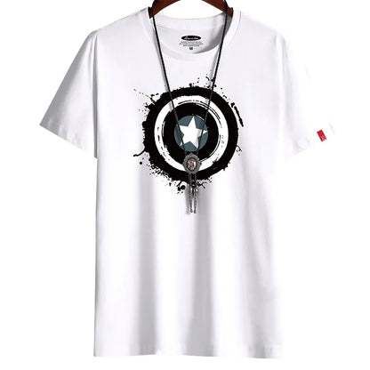 Oversized men's anime fitness T-shirt in goth punk style, featuring bold graphic design and available in sizes S-6XL.