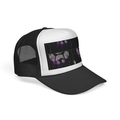 Repressure Retro Trucker Cap — Distressed "REPRESSURE" Graphic Mesh Hat