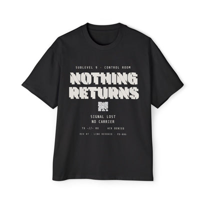 NO SIGNAL RETURNS Men's Heavy Oversized Tee