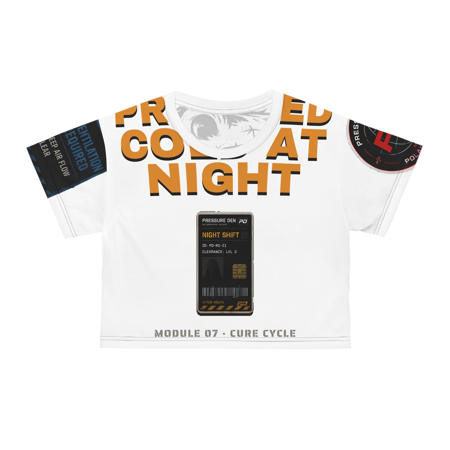 Cold Cured Crop Tee (AOP) — After Hours