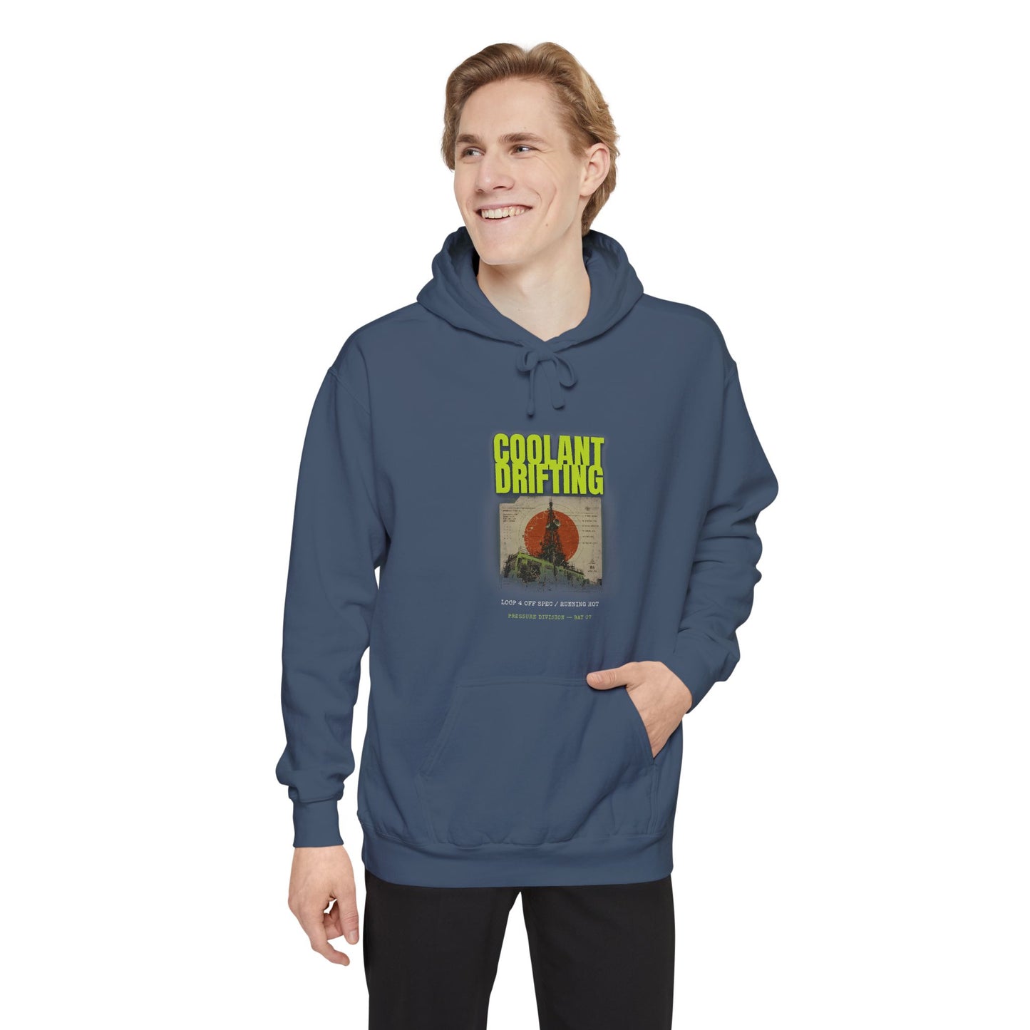 Coolant Drifting Unisex Garment-Dyed Hoodie