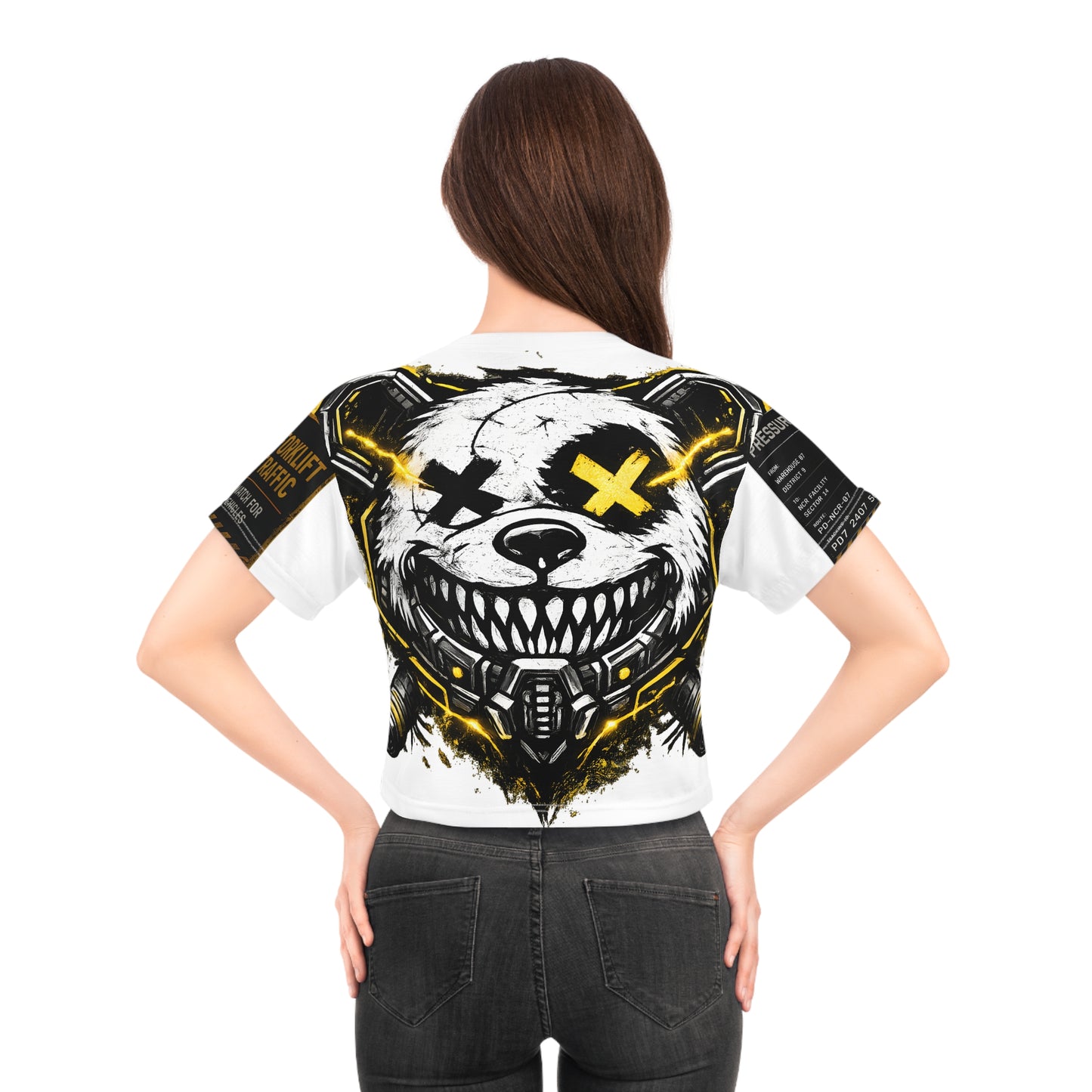 Do Not Enter Sub-Level — Crop Tee (AOP)