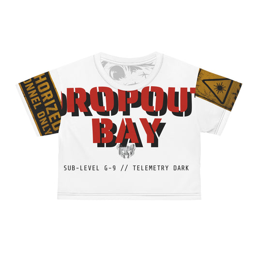 Dropout Bay G-9 — Crop Tee (AOP) | Signal Lost