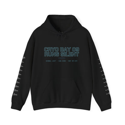 Hoodie — Cryo Bay 09 Runs Silent Graphic Hoodie with Teddy Skull Back Art