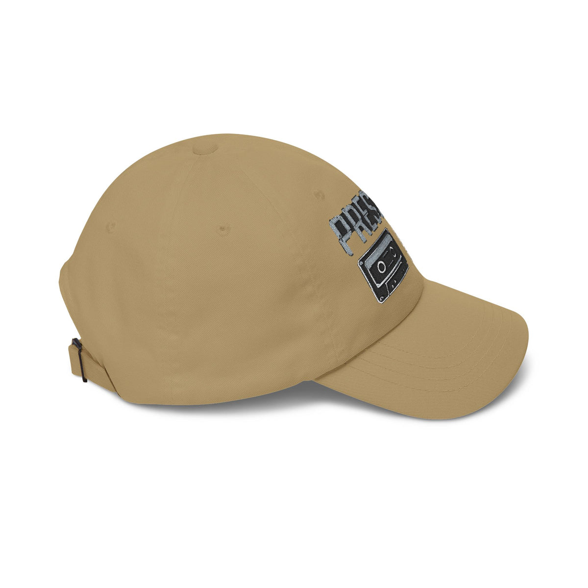 Pressure Retro Cassette Dad Cap — Vintage Tape Graphic Baseball Hat