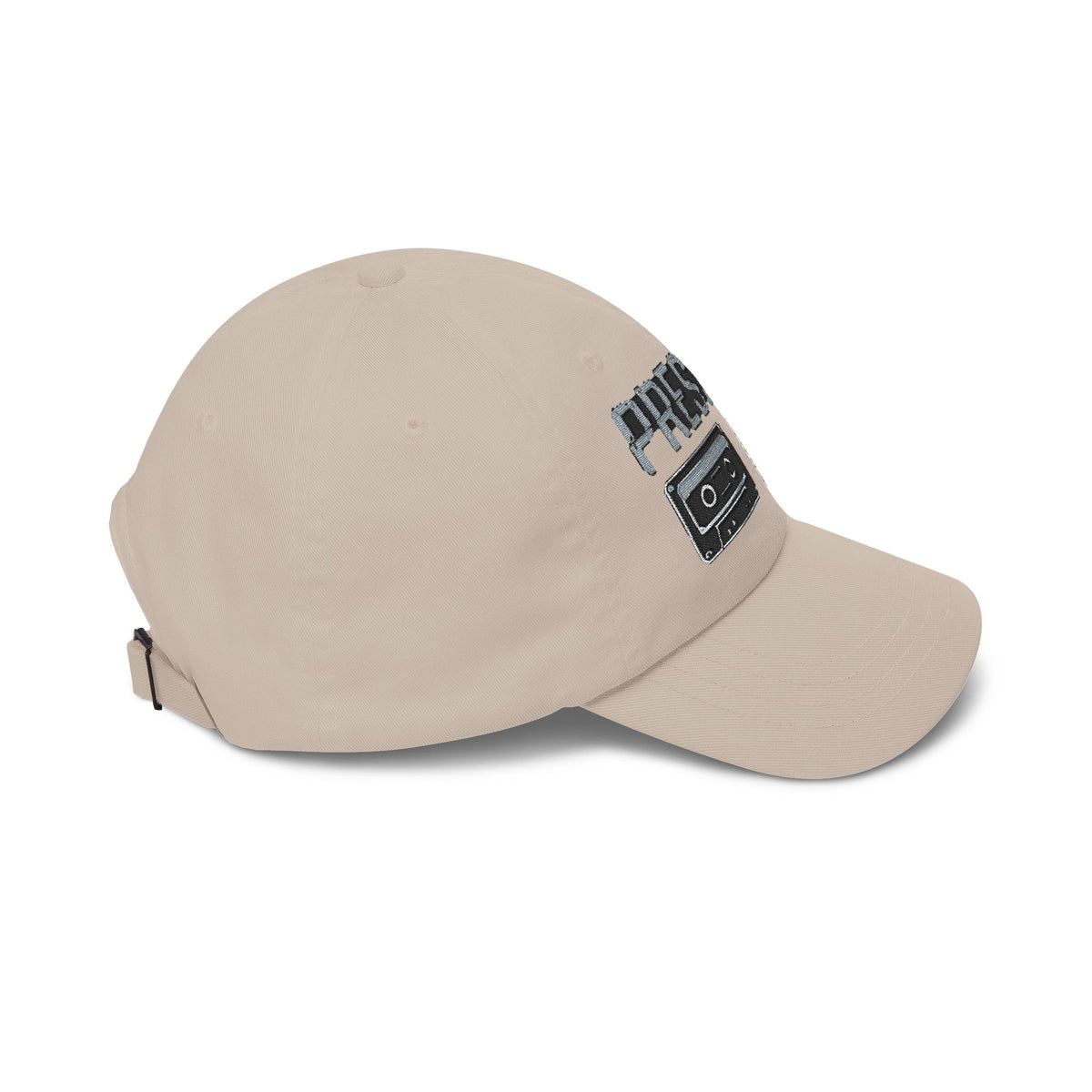 Pressure Retro Cassette Dad Cap — Vintage Tape Graphic Baseball Hat