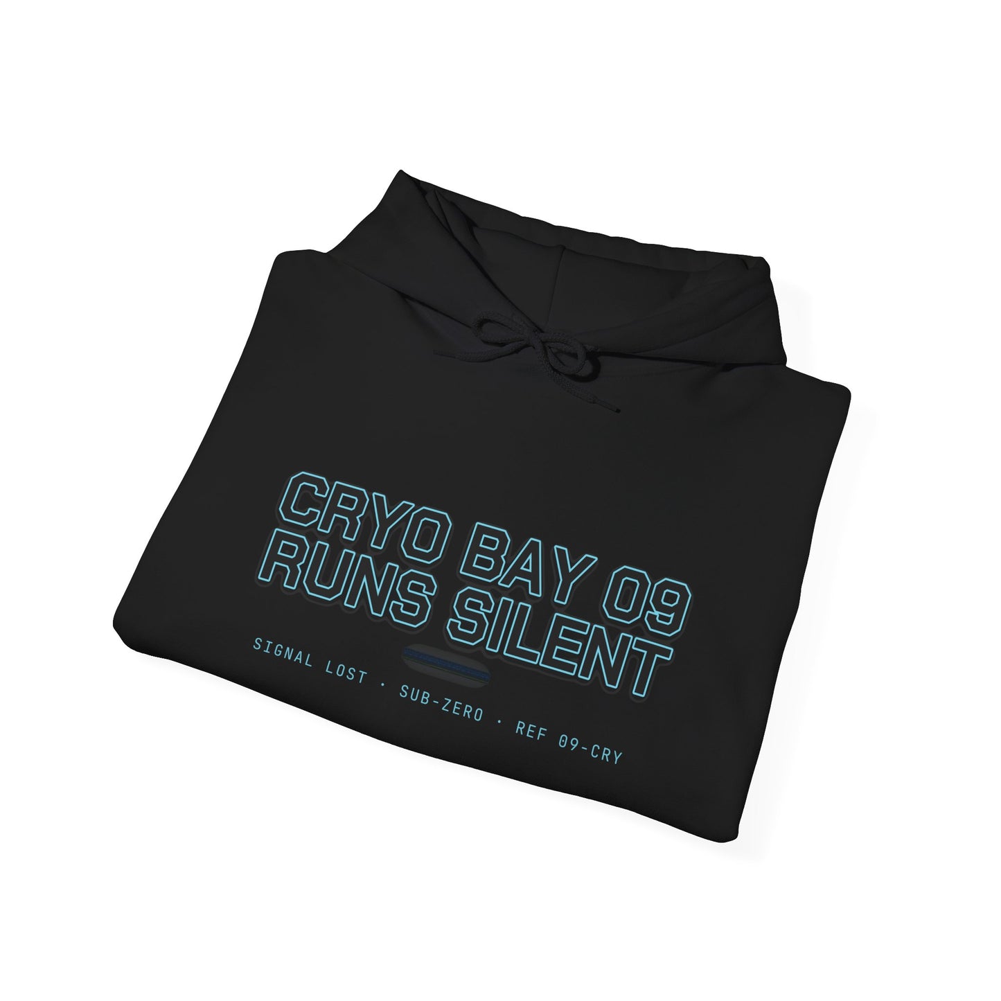 Hoodie — Cryo Bay 09 Runs Silent Graphic Hoodie with Teddy Skull Back Art