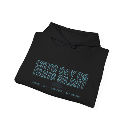 Hoodie — Cryo Bay 09 Runs Silent Graphic Hoodie with Teddy Skull Back Art