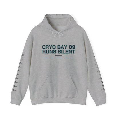 Hoodie — Cryo Bay 09 Runs Silent Graphic Hoodie with Teddy Skull Back Art