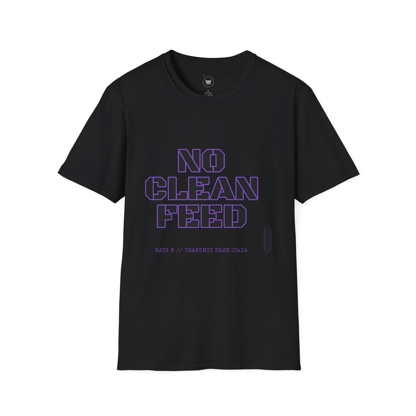 T‑Shirt — "NO CLEAN FEED" Graphic Tee (Bold Purple Typographic Design)