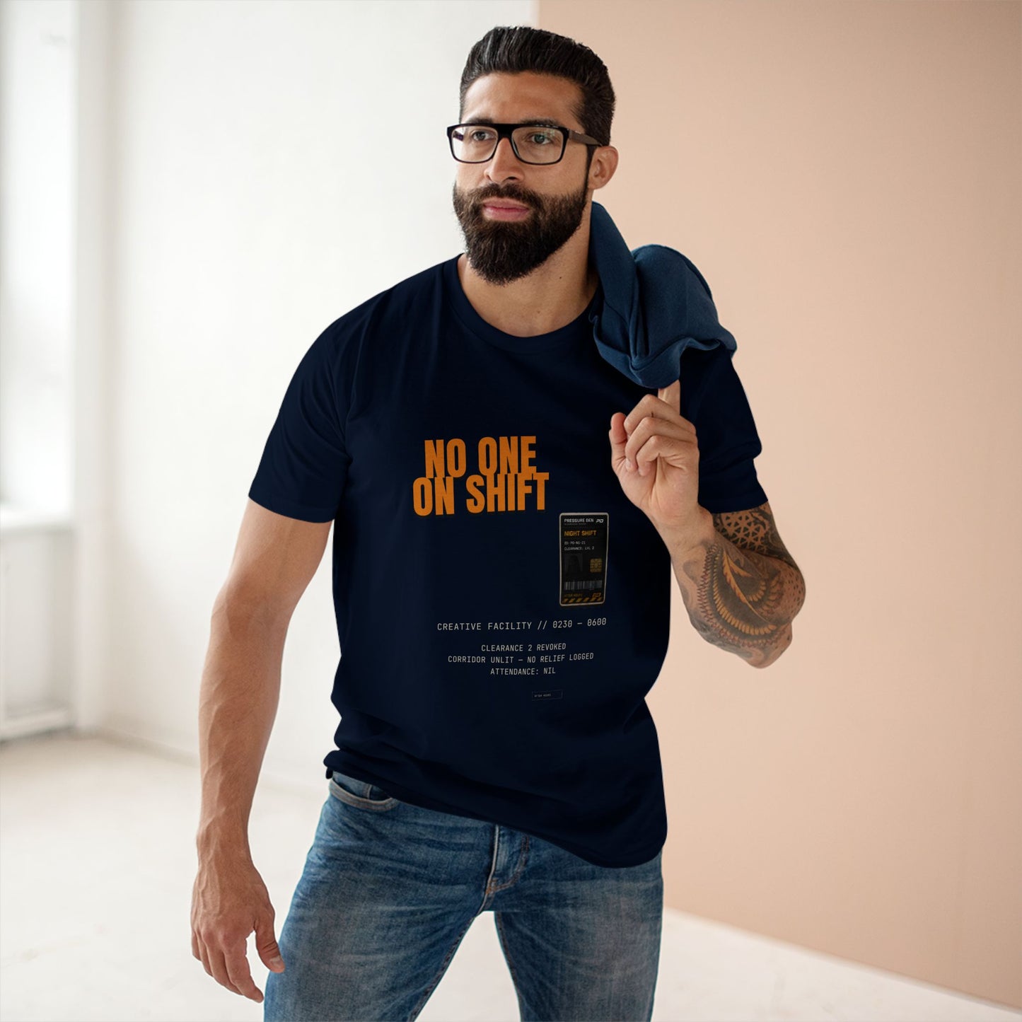 No One On Shift — Adult Staple Tee