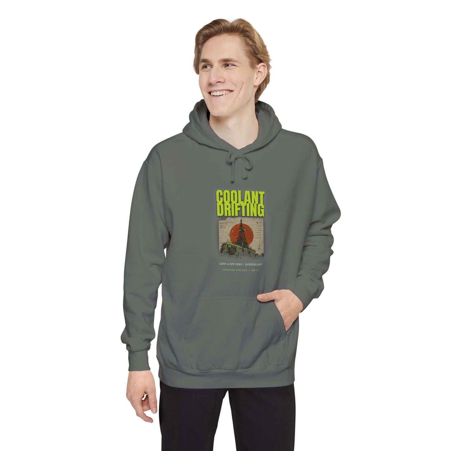 Coolant Drifting Unisex Garment-Dyed Hoodie