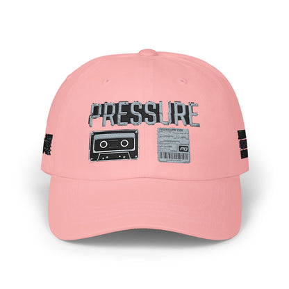 Pressure Retro Cassette Dad Cap — Vintage Tape Graphic Baseball Hat