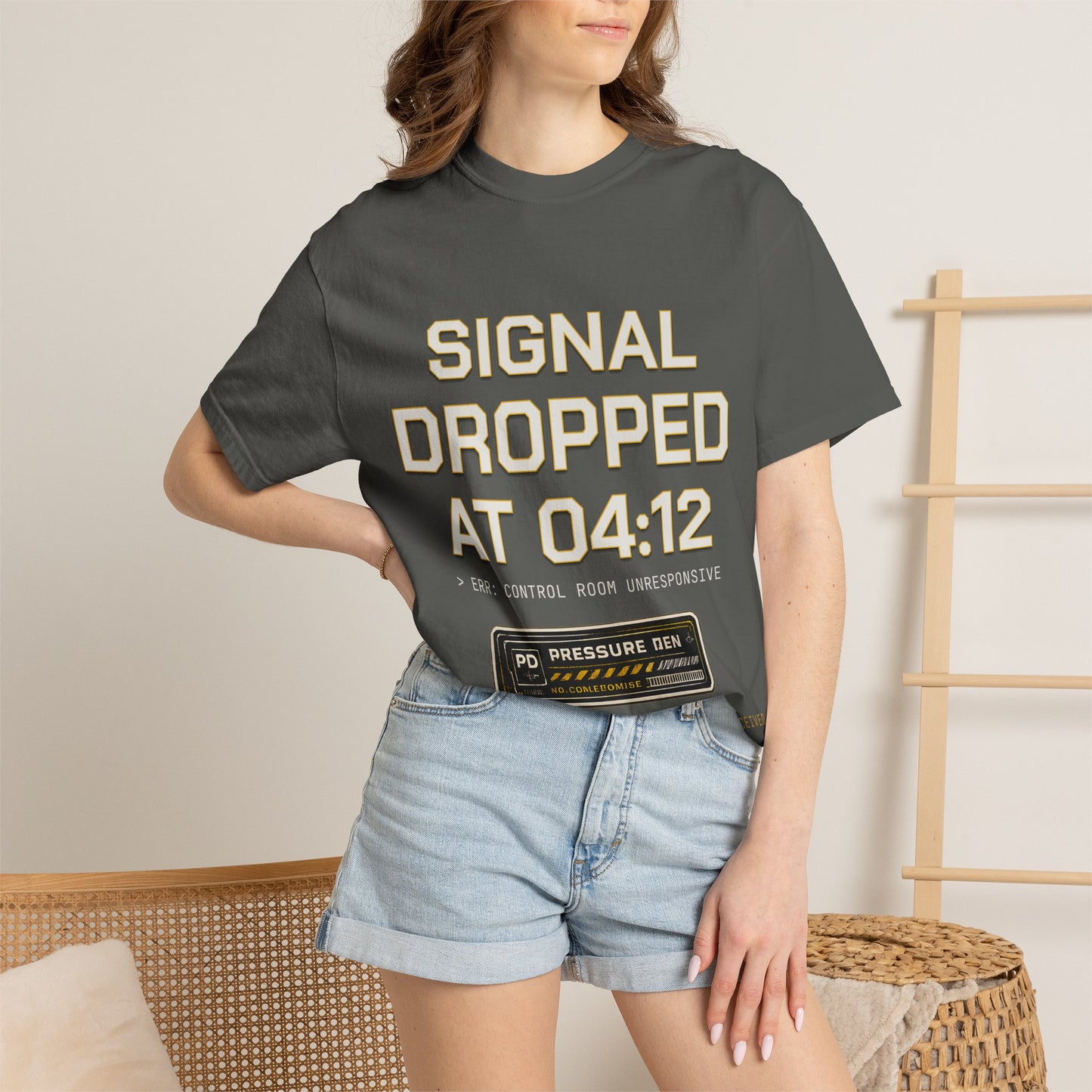 Streetwear T‑Shirt — "Signal Dropped at 04:12" Graphic Panda Tee