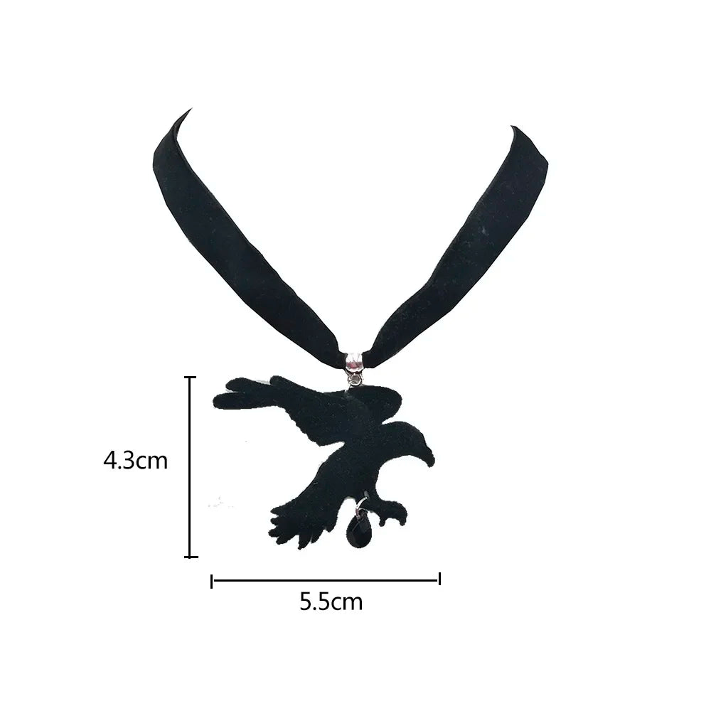 Gothic dragon bat eagle heart rose pendant necklace with intricate metal design, unisex costume jewelry for men and women.