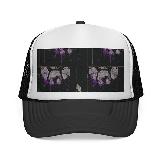 Repressure Retro Trucker Cap — Distressed "REPRESSURE" Graphic Mesh Hat