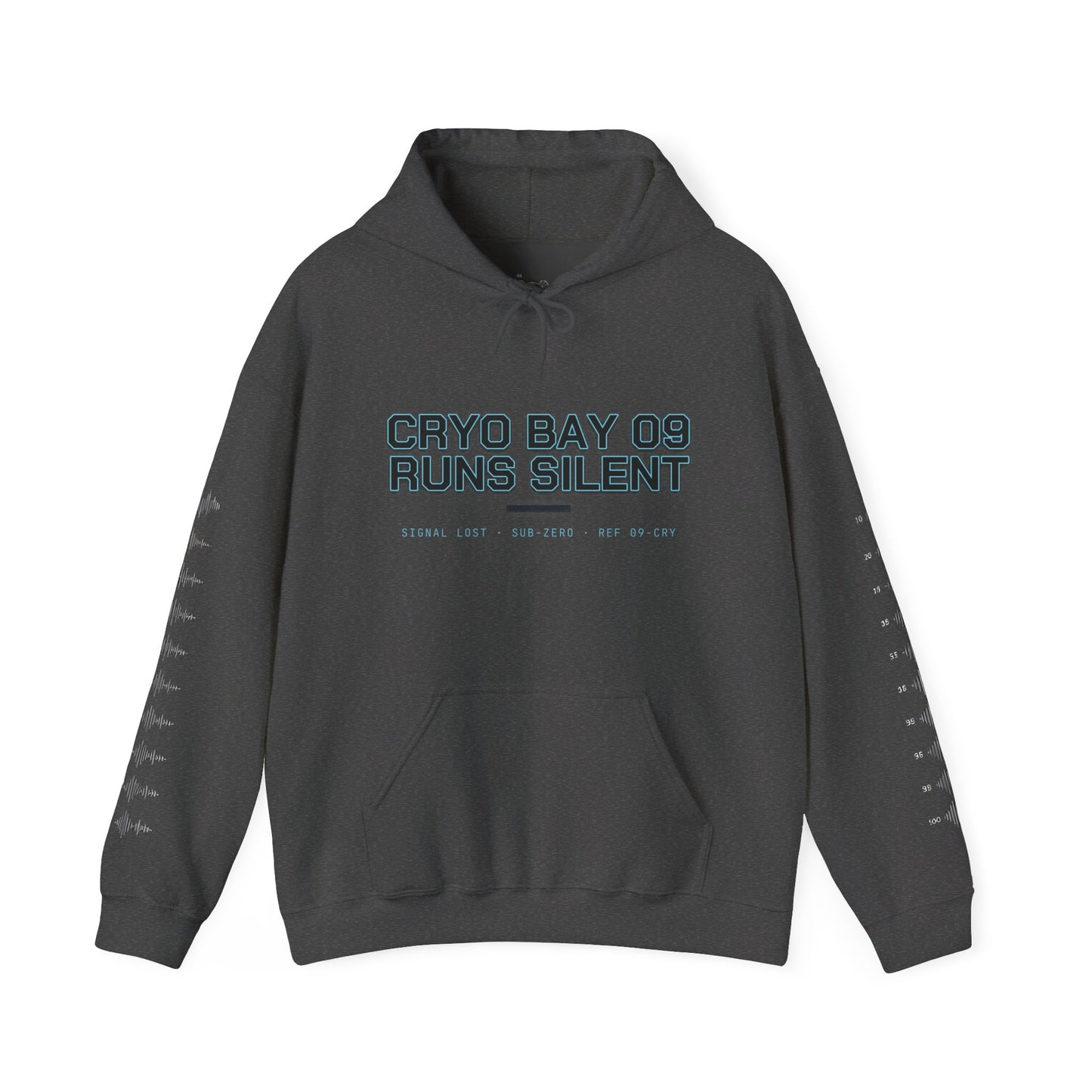 Hoodie — Cryo Bay 09 Runs Silent Graphic Hoodie with Teddy Skull Back Art