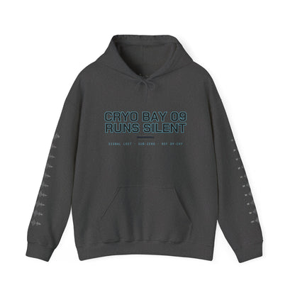 Hoodie — Cryo Bay 09 Runs Silent Graphic Hoodie with Teddy Skull Back Art